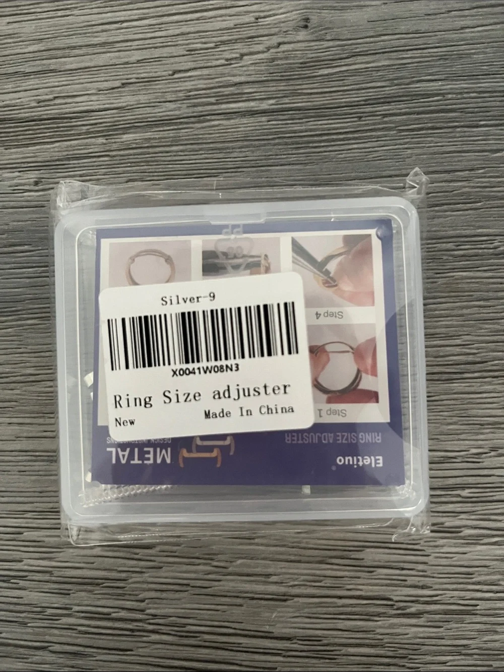 Silver Metal Ring Guard,Invisible Size Adjuster x 9